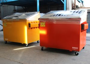 CONTENEDORES PARA RECOLECCION DE RESIDUOS SOLIDOS COLOR NARANJA Y AMARILLO 3M3